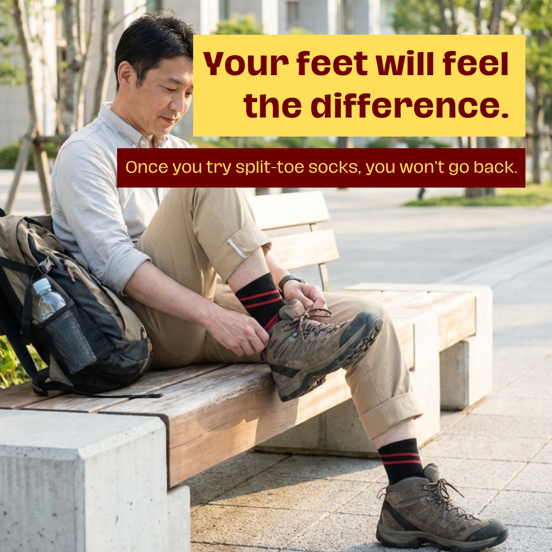 WalkerSocks™ ActiveStride – Split-Toe Walking Socks
