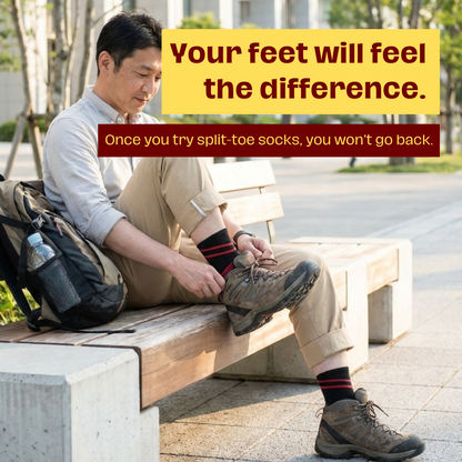 WalkerSocks™ ActiveStride – Split-Toe Walking Socks