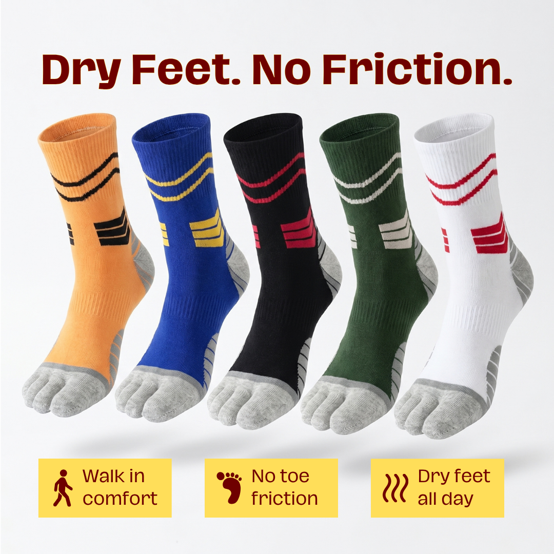 WalkerSocks™ ActiveStride – Split-Toe Walking Socks