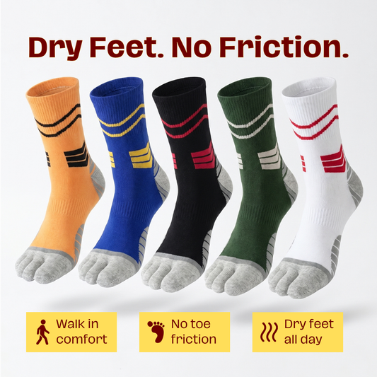 WalkerSocks™ ActiveStride – Split-Toe Walking Socks